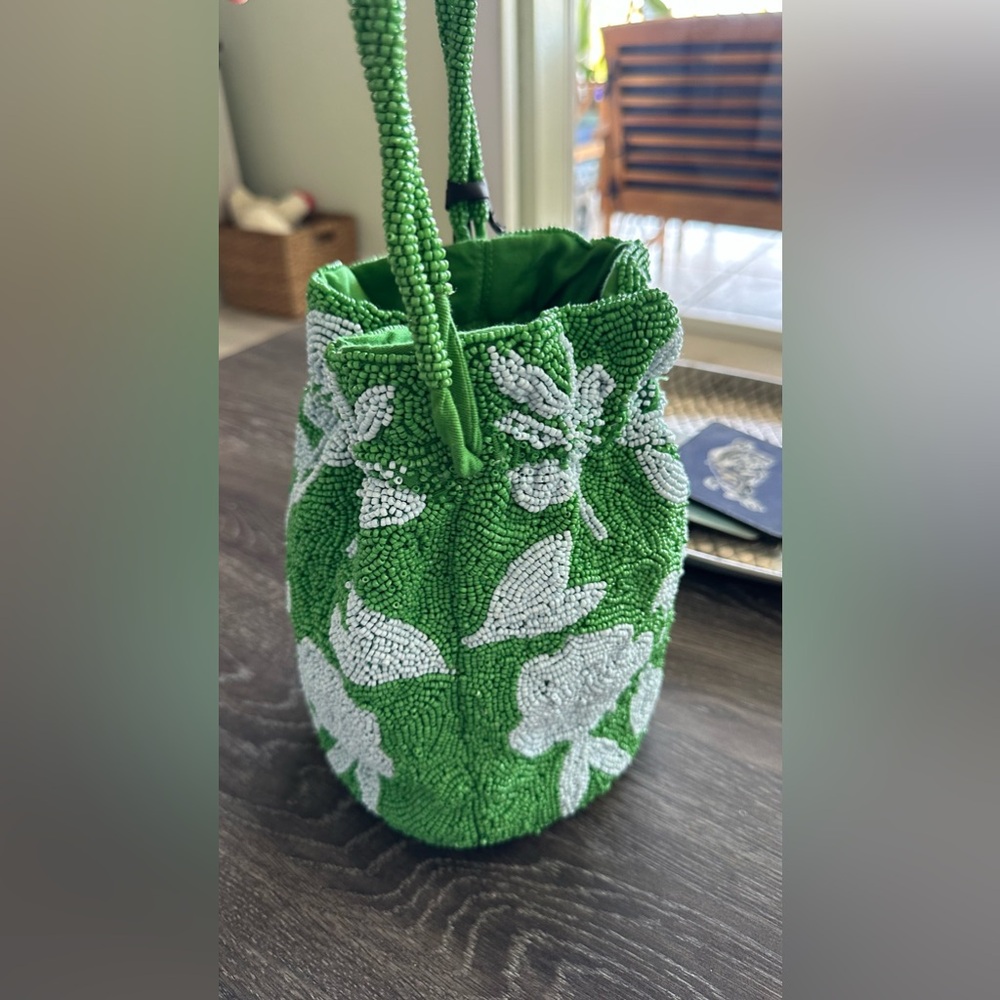Kate Spade x Target Beaded Bucket Bag Blue/Green - Picture 6 of 8